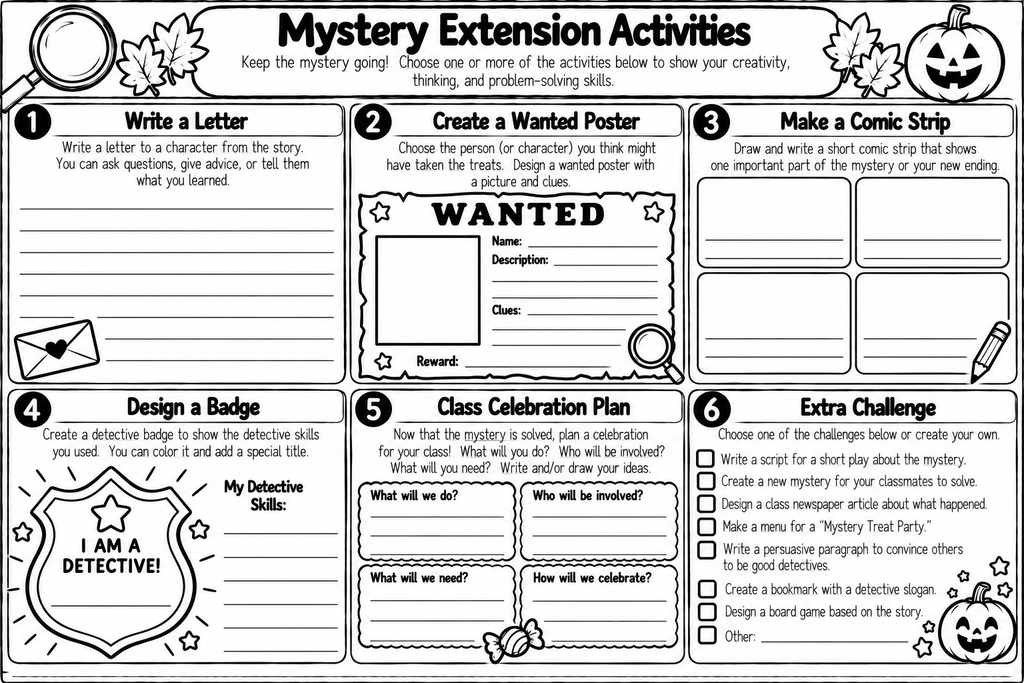 Halloween Reading Mystery | The Case of the Missing Treats | Grades 2–4