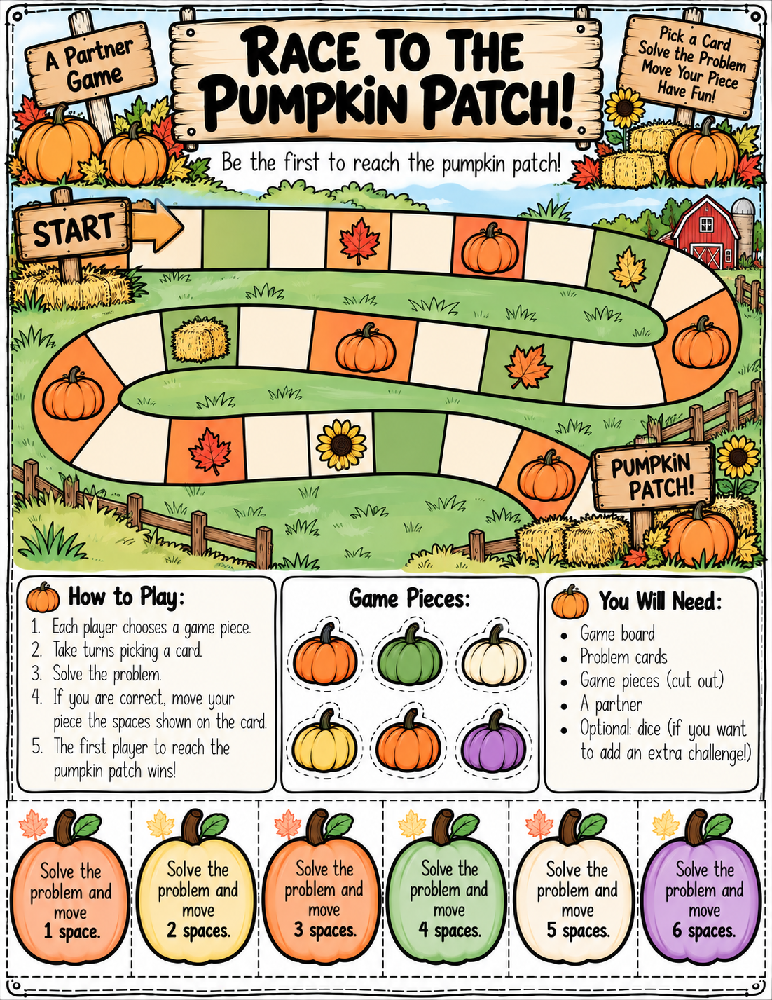 Pumpkin Patch PBL | Fall Math, ELA & STEM Project + Digital Companion | Grades 2–4