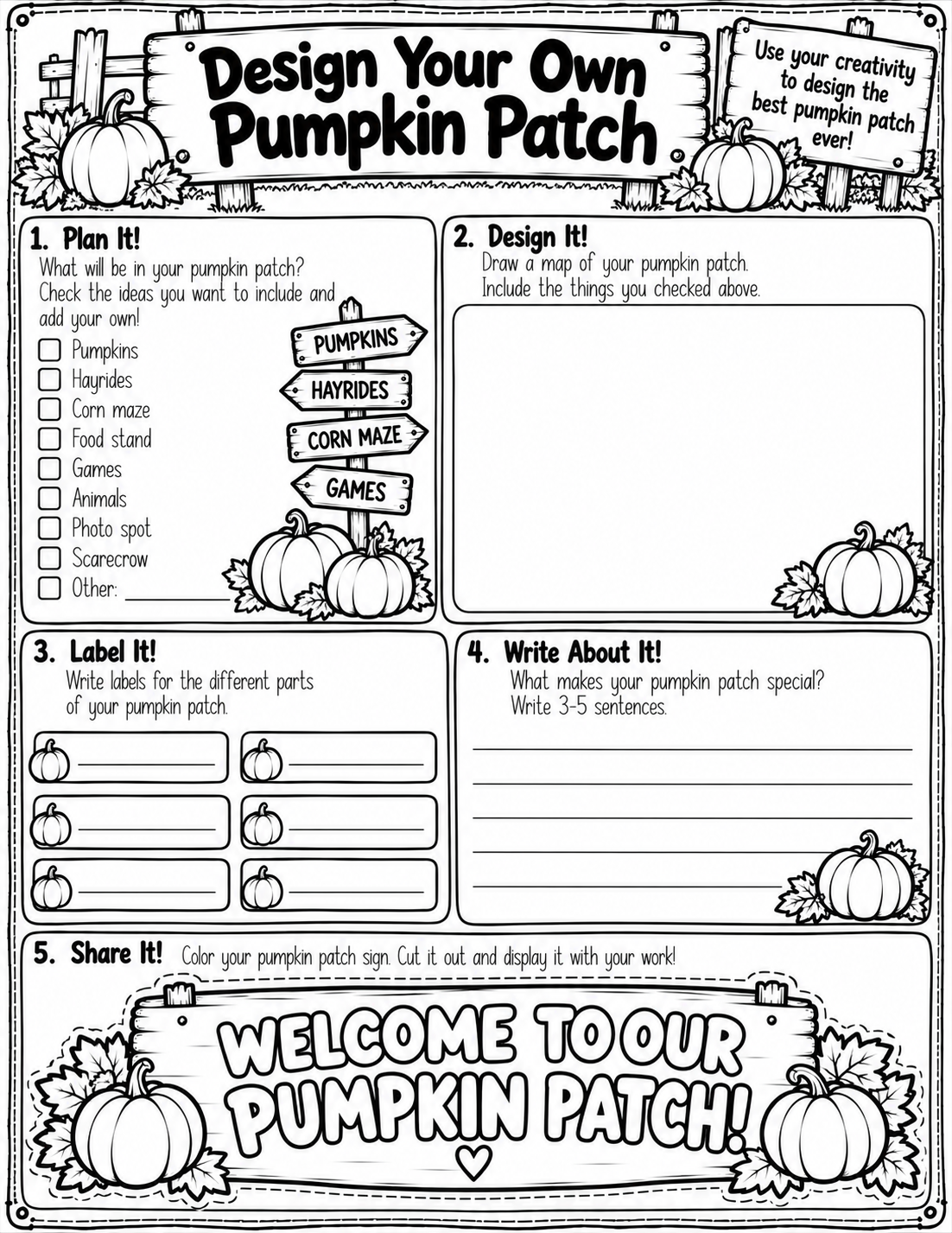 Pumpkin Patch PBL | Fall Math, ELA & STEM Project + Digital Companion | Grades 2–4