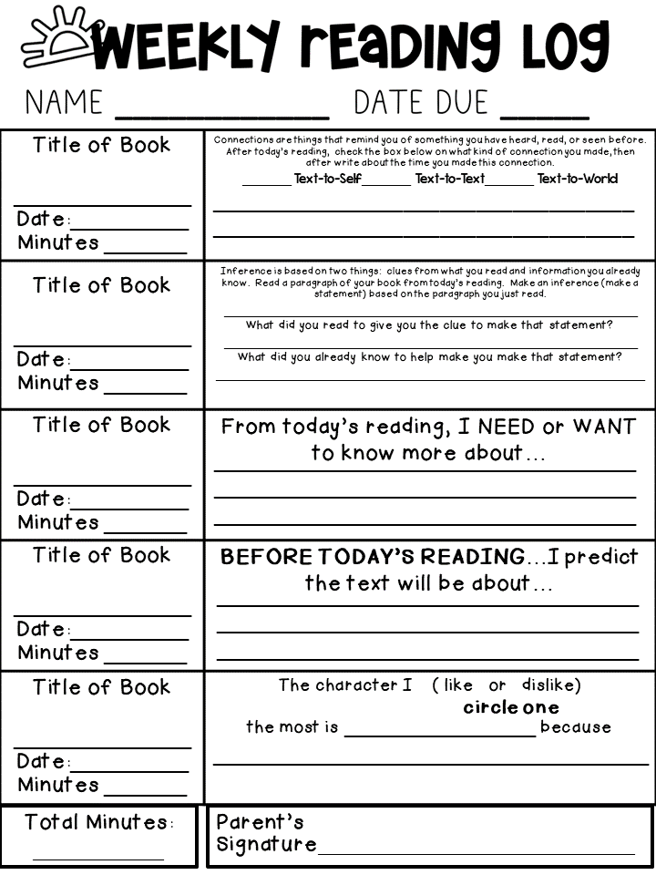 Complete Weekly Reading Logs Bundle | Fiction, Nonfiction & Comprehension Strategies | Grades 3–6