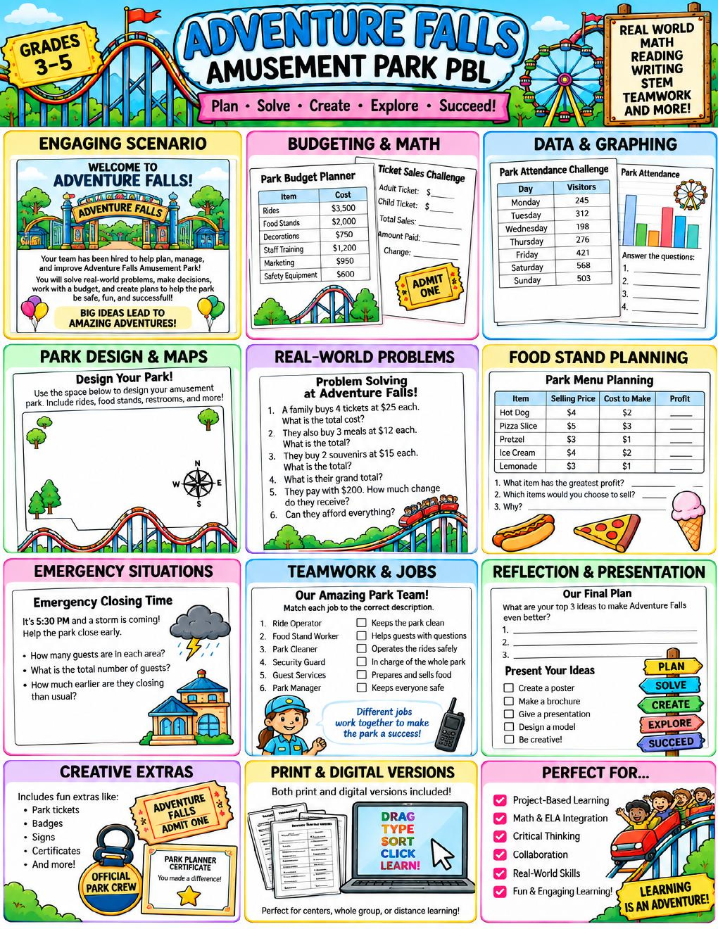 Adventure Falls Amusement Park PBL preview page 1
