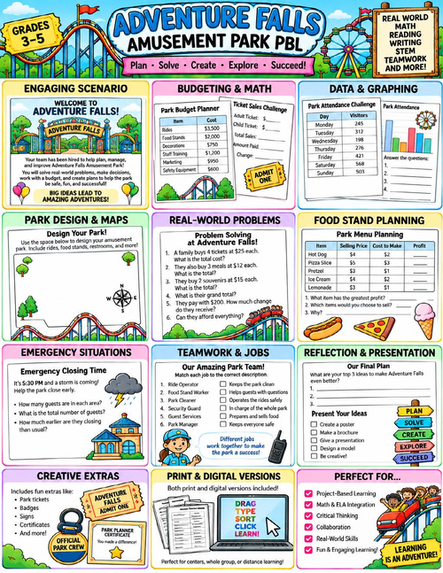 Adventure Falls Amusement Park PBL preview page 1