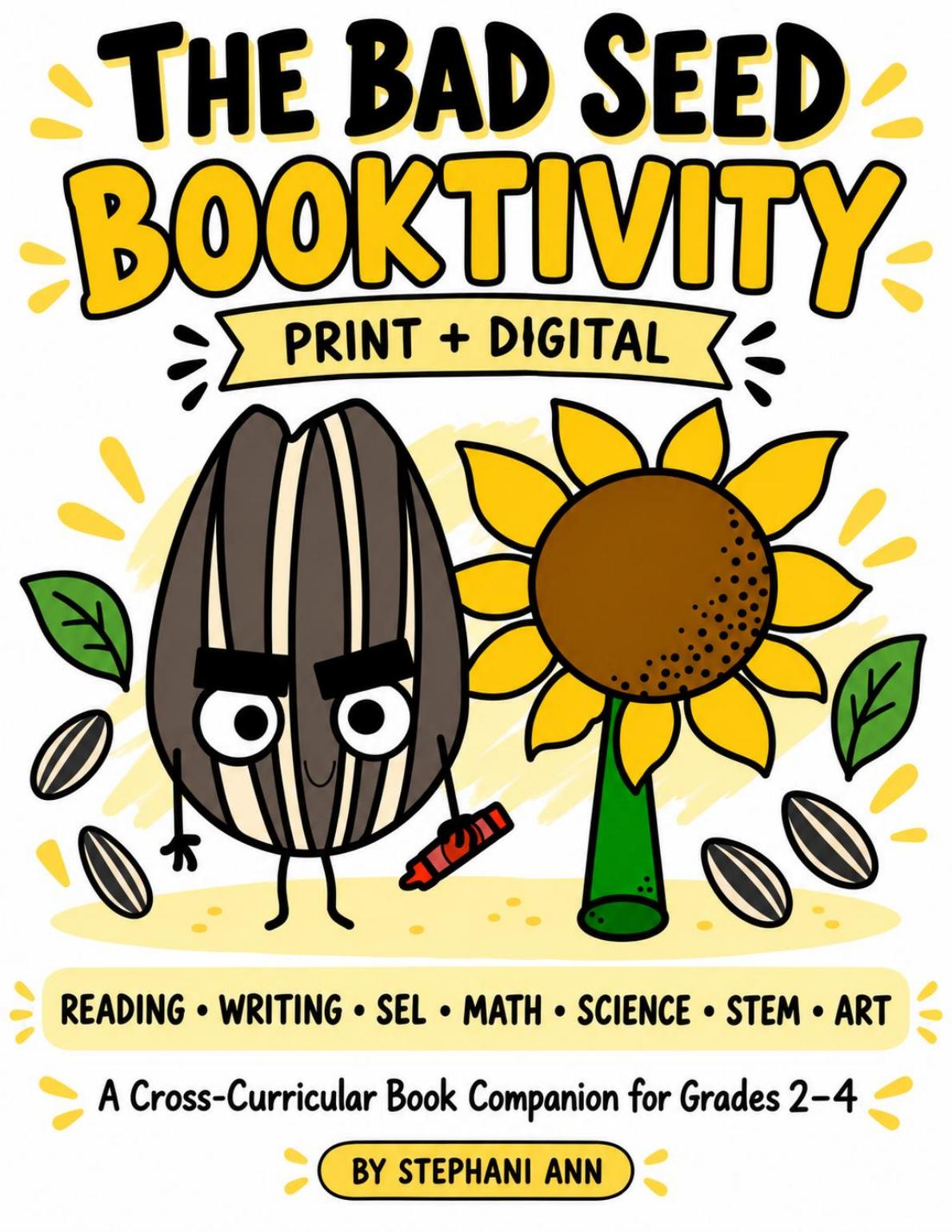 The Bad Seed Booktivity cover for grades 2–4