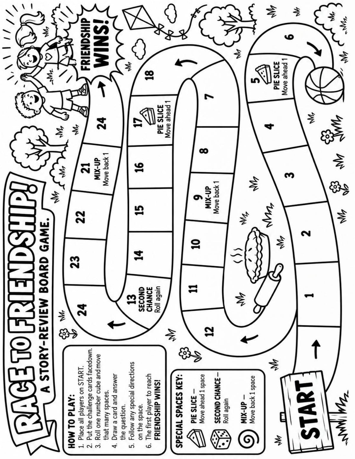 Enemy Pie Race to Friendship story review board game preview