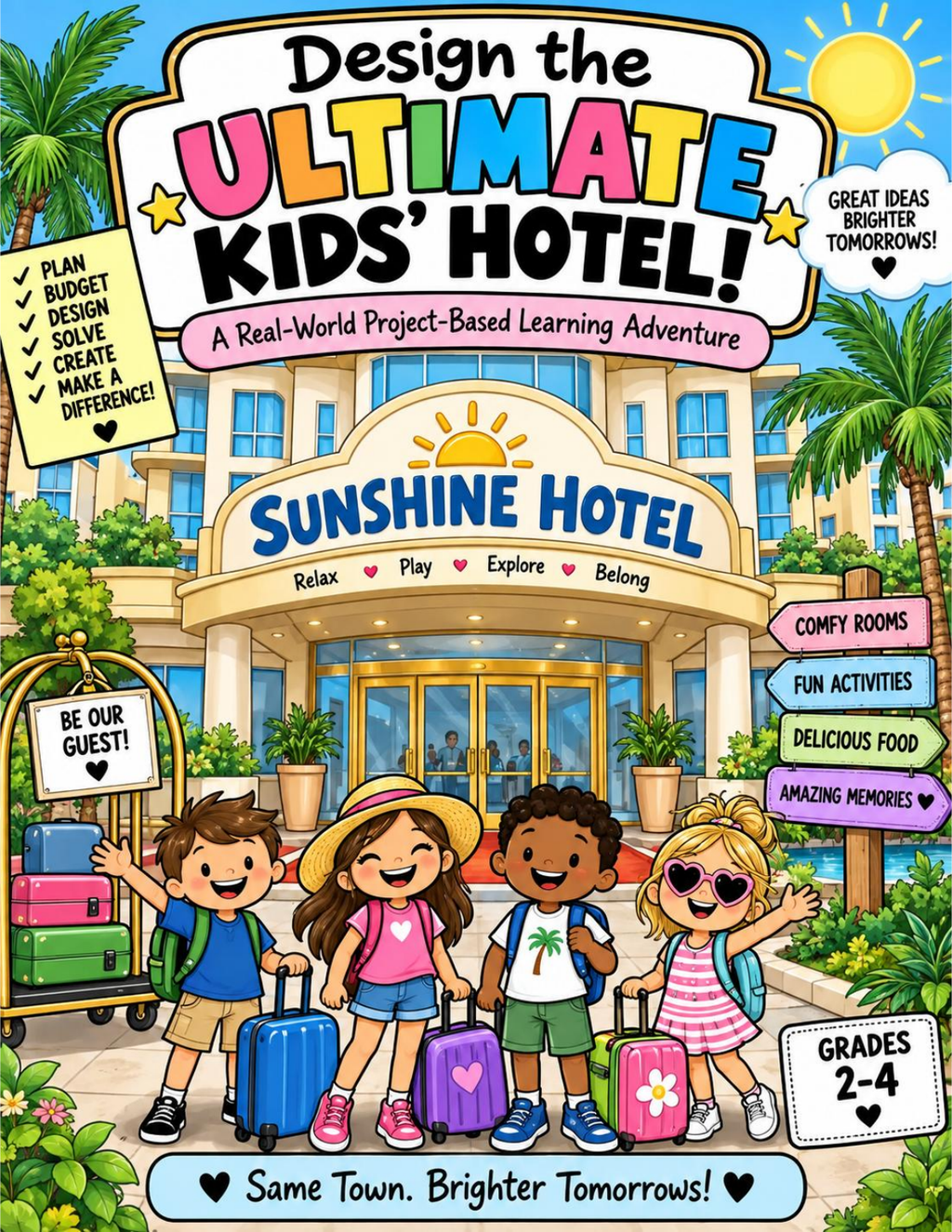 Design the Ultimate Kid's Hotel PBL printable project for grades 2 to 4