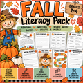 Fall Literacy Pack for Grades 2–4 with reading, writing, word work, games and crafts