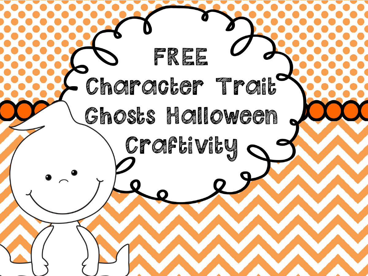 Free Character Trait Halloween Ghost Craftivity cover