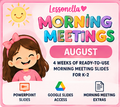 Lessonella Morning Meetings august cover