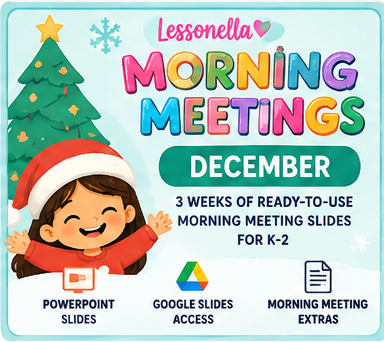 Lessonella Morning Meetings december cover