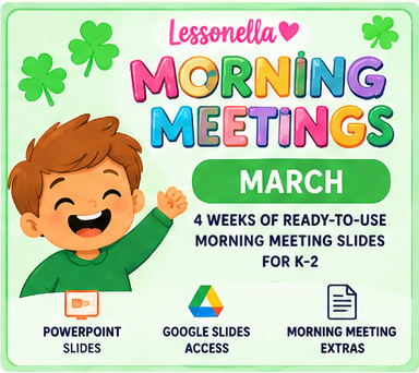 Lessonella Morning Meetings march cover