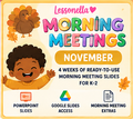 Lessonella Morning Meetings november cover