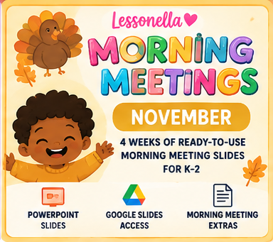 Lessonella Morning Meetings november cover