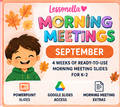 Lessonella Morning Meetings september cover