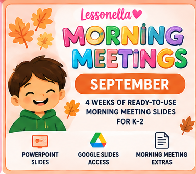 Lessonella Morning Meetings september cover