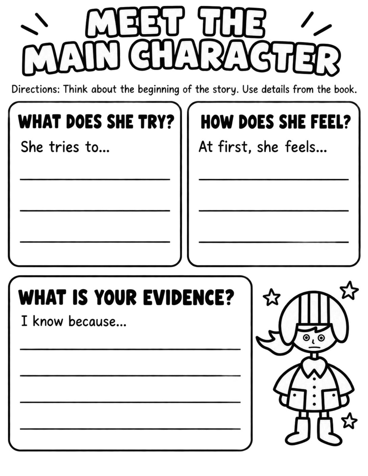 The Magical Yet main character reading comprehension worksheet preview