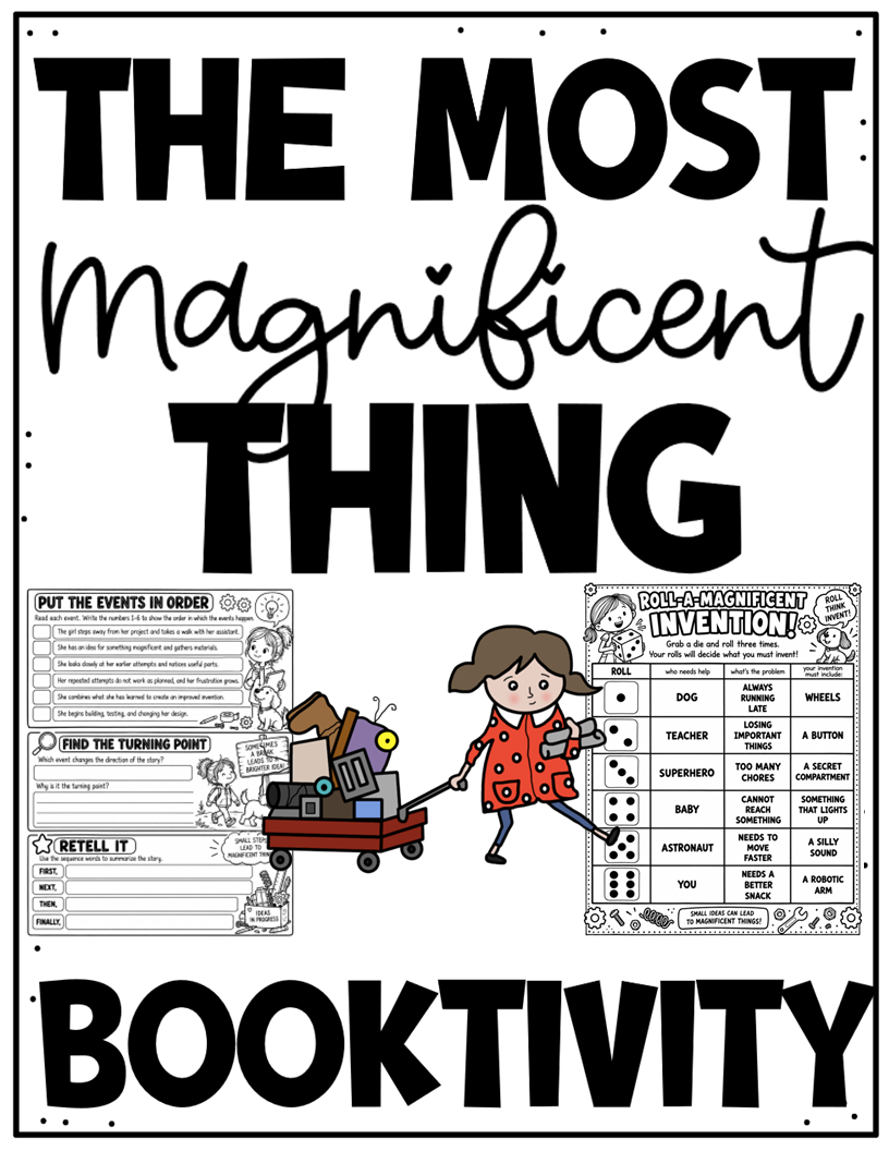 The Most Magnificent Thing Booktivity cover for grades 2–4