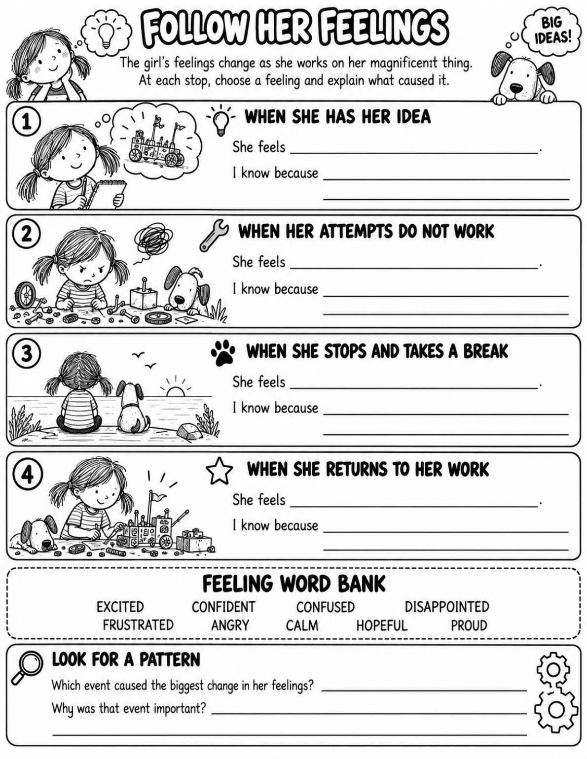 The Most Magnificent Thing reading comprehension worksheet preview