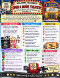 Open a Movie Theater mini PBL printable project cover for grades 3 to 5