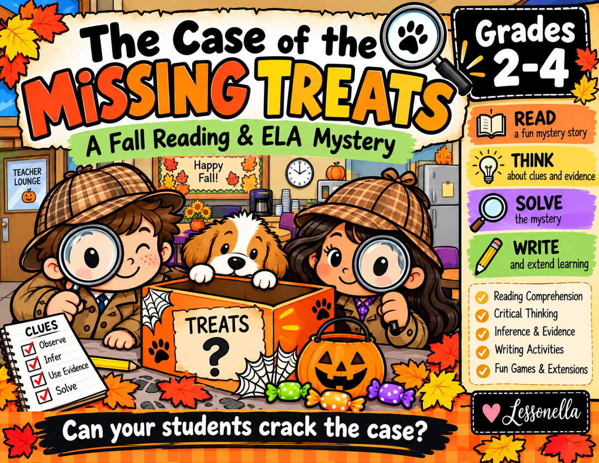 Halloween Reading Mystery | The Case of the Missing Treats | Grades 2–4