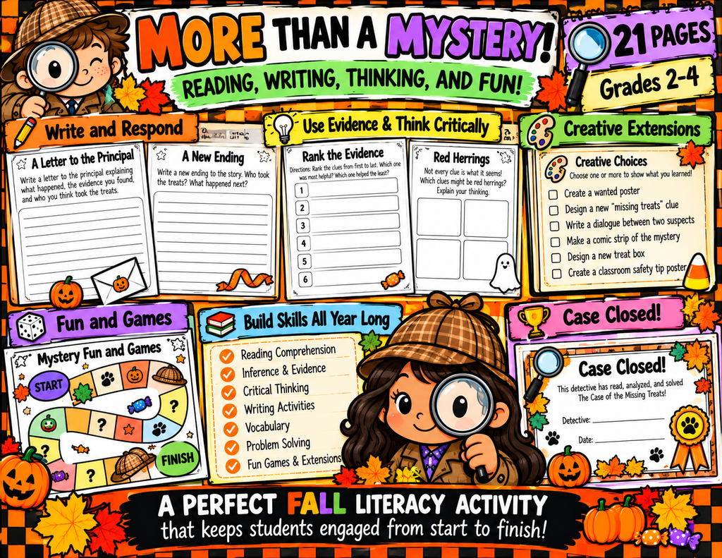 Halloween Reading Mystery | The Case of the Missing Treats | Grades 2–4