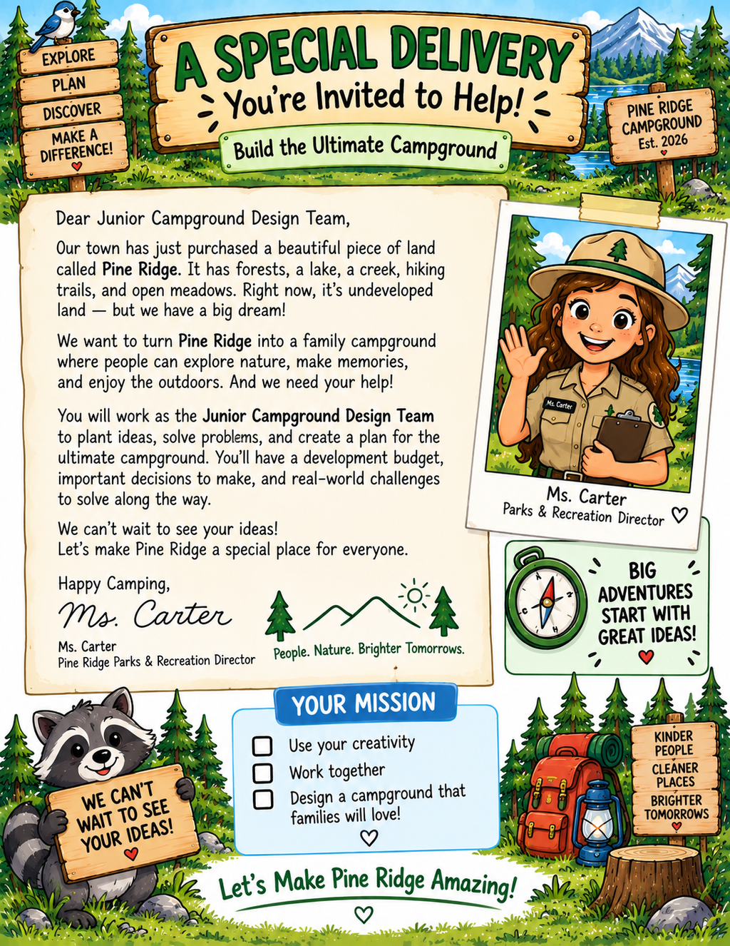 Build the Ultimate Campground project-based learning unit for grades 2-4