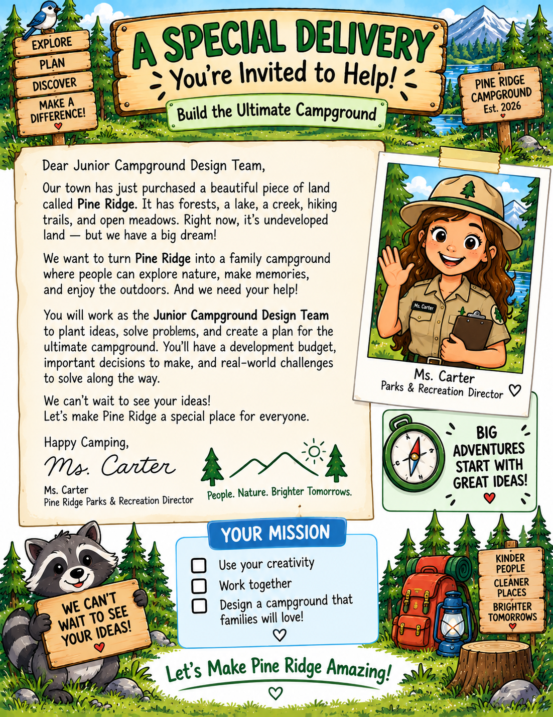 Build the Ultimate Campground project-based learning unit for grades 2-4